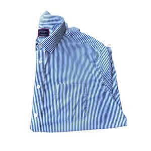 UNTUCKit Terzolo Men's XL Blue White Stripe Button Up Long Sleeve Shirt